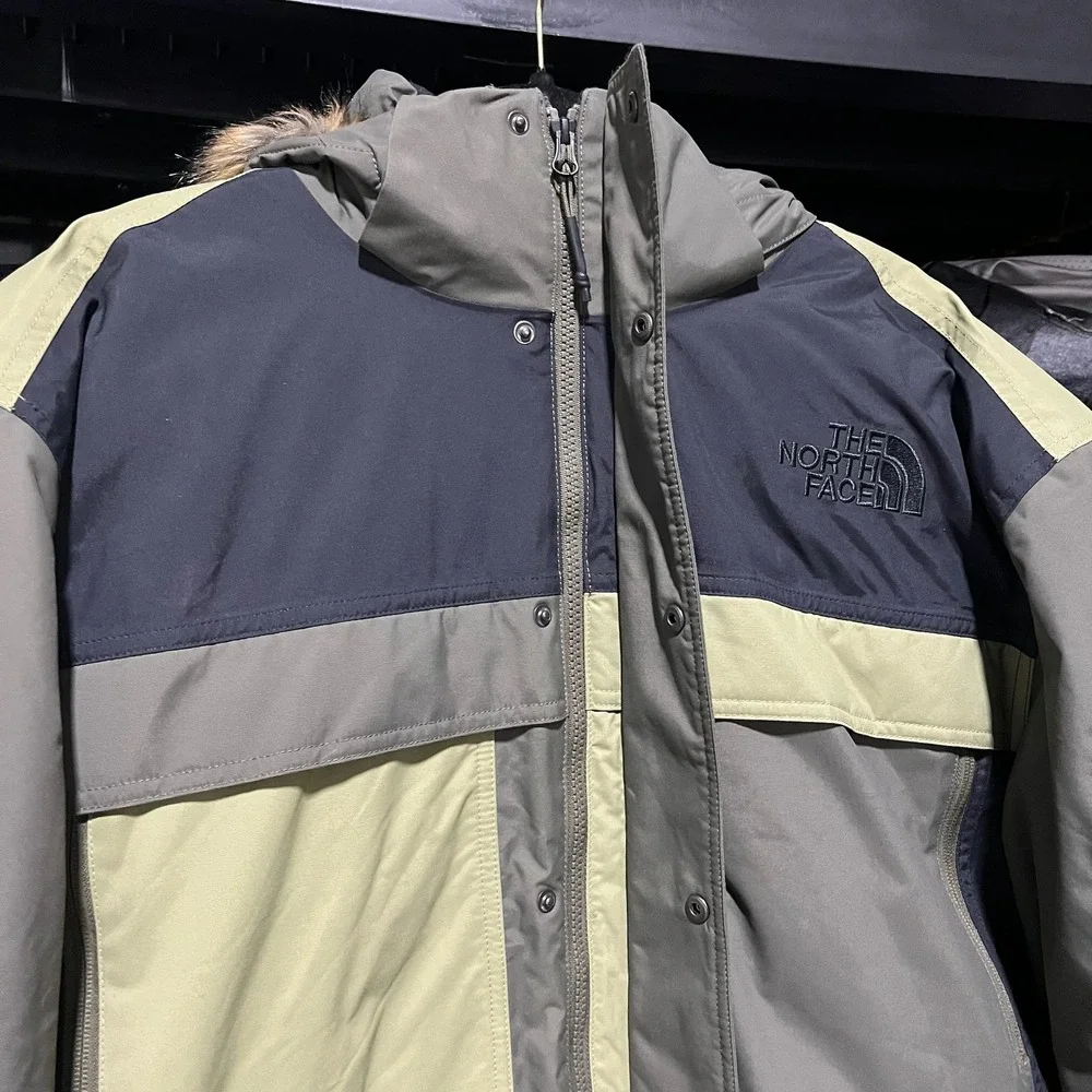 The North Face Parka‎ 550 Down Jacket McMurdo Parka Fur Hood Size XL Green